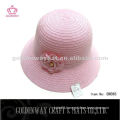 Promotional wholesale lady girls straw bucket hats